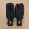 Winterliche Mädchenstiefel, hohe Stiefel, warme Prinzessinnen-Lederstiefel mit weicher Sohle, modische lange Stiefel, rutschfest, vielseitig kombinierbar