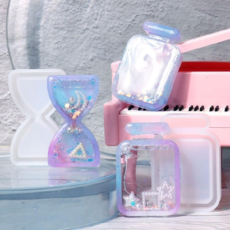 Resin Shaker Mold Quicksand Resin Casting Epoxy Silicone Mold for DIY Keychain