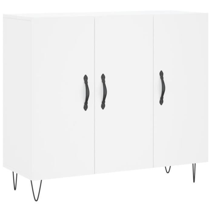 VidaXL Buffet blanc 90x34x80 cm bois d'ingénierie 828100