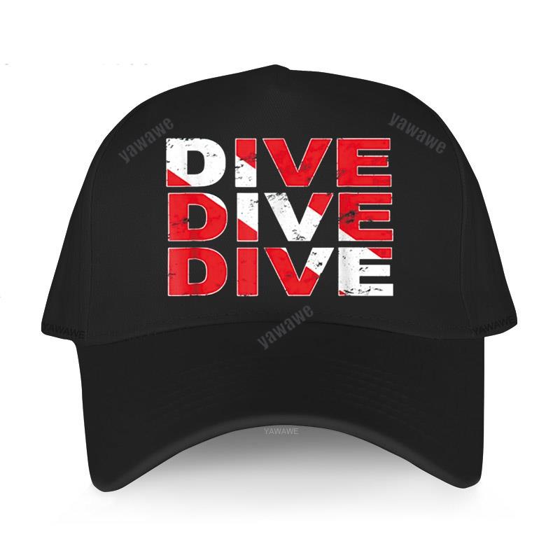 New Arrival Solid Baseball Caps Men Summer Breathable Golf Hat DIVE - Diver Flag Teens Fashion Brand Cap Female Leisure Hats
