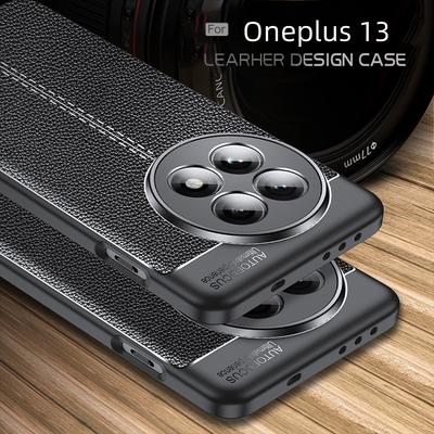 Für OnePlus 13 Hülle Abdeckung OnePlus 13 Capas Stoßfest Weiches TPU Silikon Handy Rückseite Bumper Leder Fundas OnePlus 13 Oneplus13