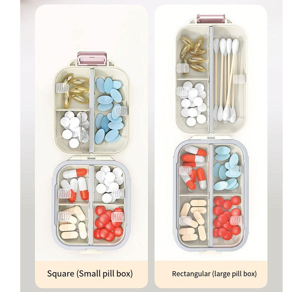 Moisture-proof Small Pill Case 7 Compartment Pill Container Travel Pill Organizer  Supplements