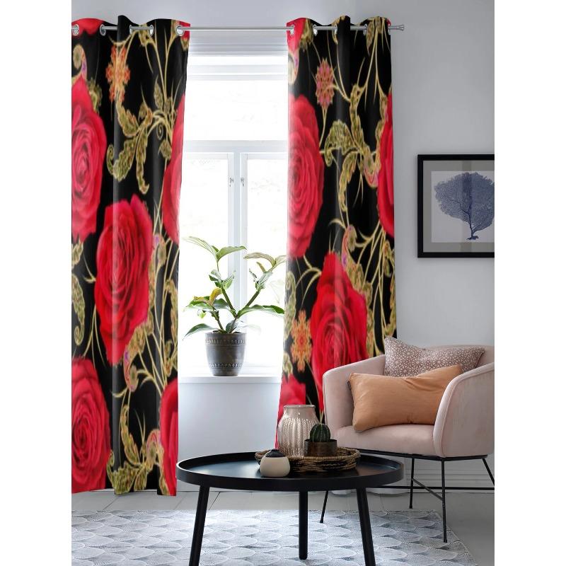 Пейсли гирлянда из ярких красных роз — фото 3