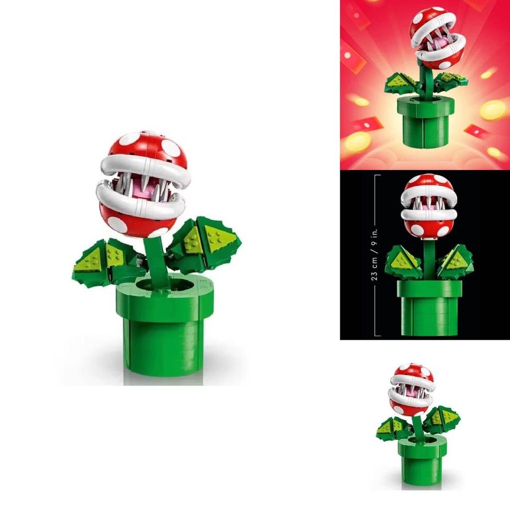 Super Mario Carnivorous Plant Building Kit With Plastic Bricks For Creative Kids Play