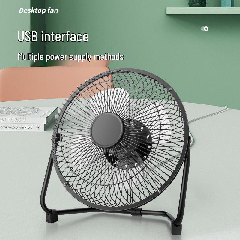 Compact USB Electric Fan for Home, Office, and Dorm - Available In 4, 6, or 8 Inches