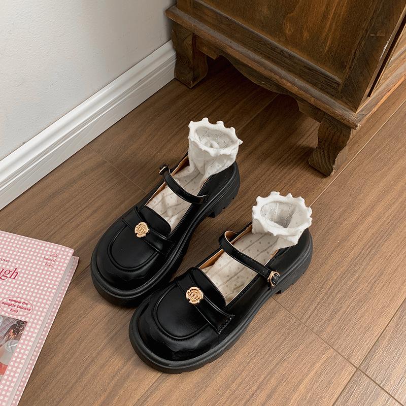 Brown Retro British Style Platform Loafer Small Leather Shoes Women's 2025 New Summer Skirt Heightening Mary Jane Shoes