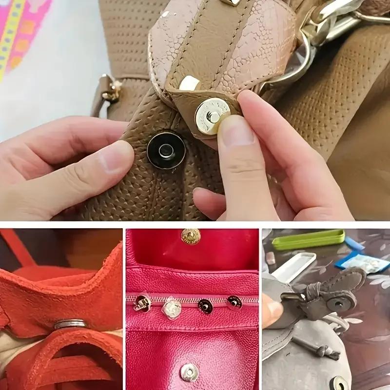 20 Sets/Los Magnetische Druckknöpfe Verschlüsse Knöpfe Handtasche Geldbörse Portemonnaie Basteltaschen Teile Zubehör Adsorptionsschnalle 14mm 18mm