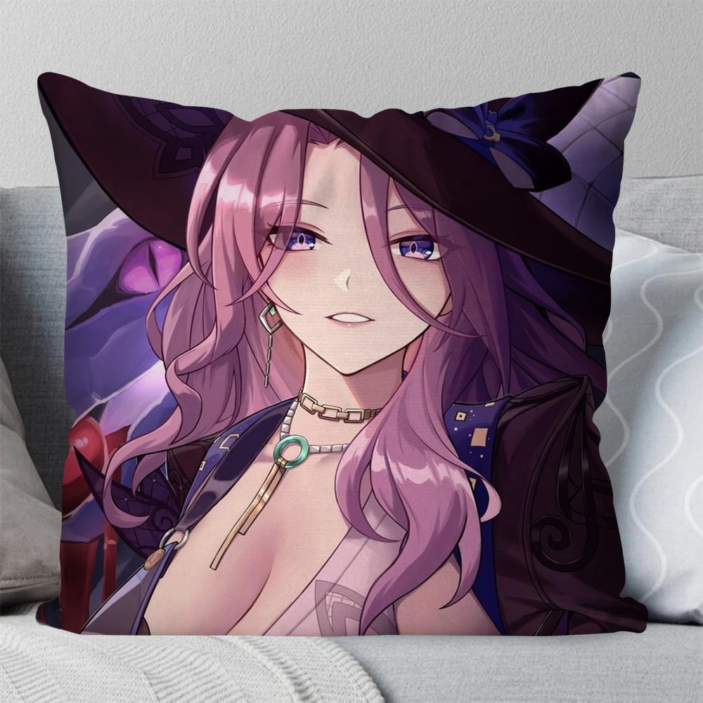 Jade Honkai Star Rail Anime Pillow Case Square Pillow Bedroom Sofa Leisure Comfort Cushion Car Living Room Home Decoration 40X40