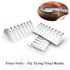 8 Pairs Fleye Foils Fly Tying Kit Pre-shaped Fish Side Vinyl Masks, Upgrade Artificial Fish Head Stickers for Saltwater Fly Fishing