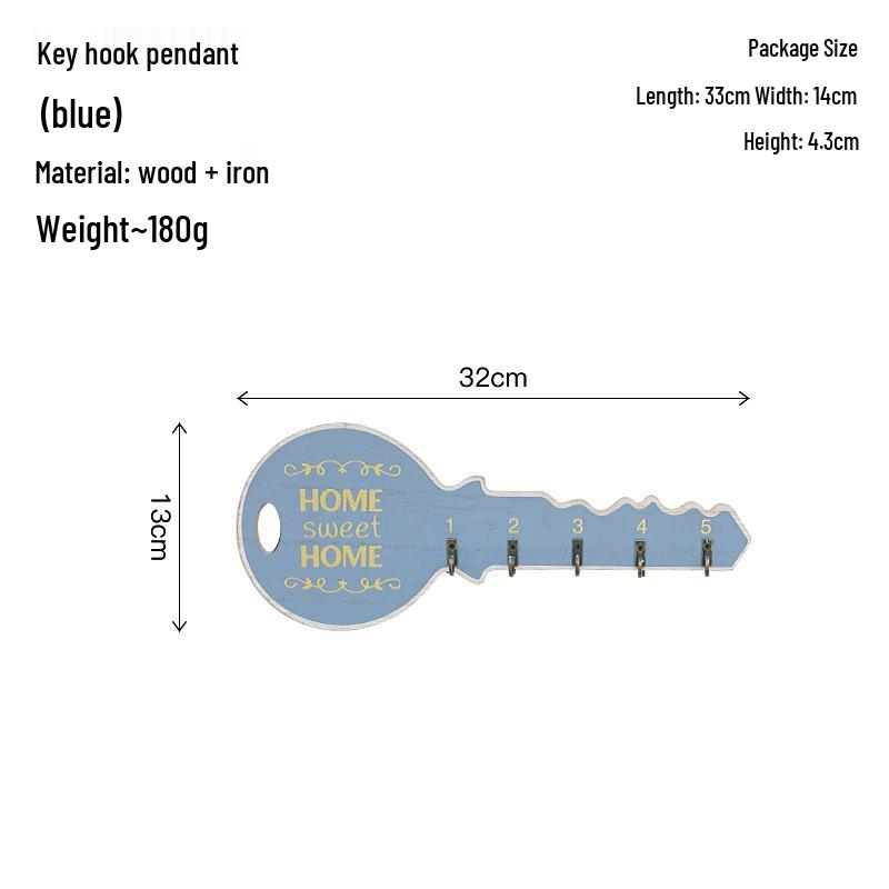 

Скандинавская простая деревянная вешалка для ключей - Милый настенный крючок для хранения и украшения прихожей