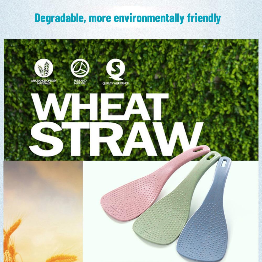 Pšeničná sláma Lžíce na rýži Nepřilnavá rýže Čtvercová lžíce na rýži Odolná vůči teplu Jednoduchá kuchyňská lžička na rýži Nádobí Vařič na rýži Naběračka rýže 1ks