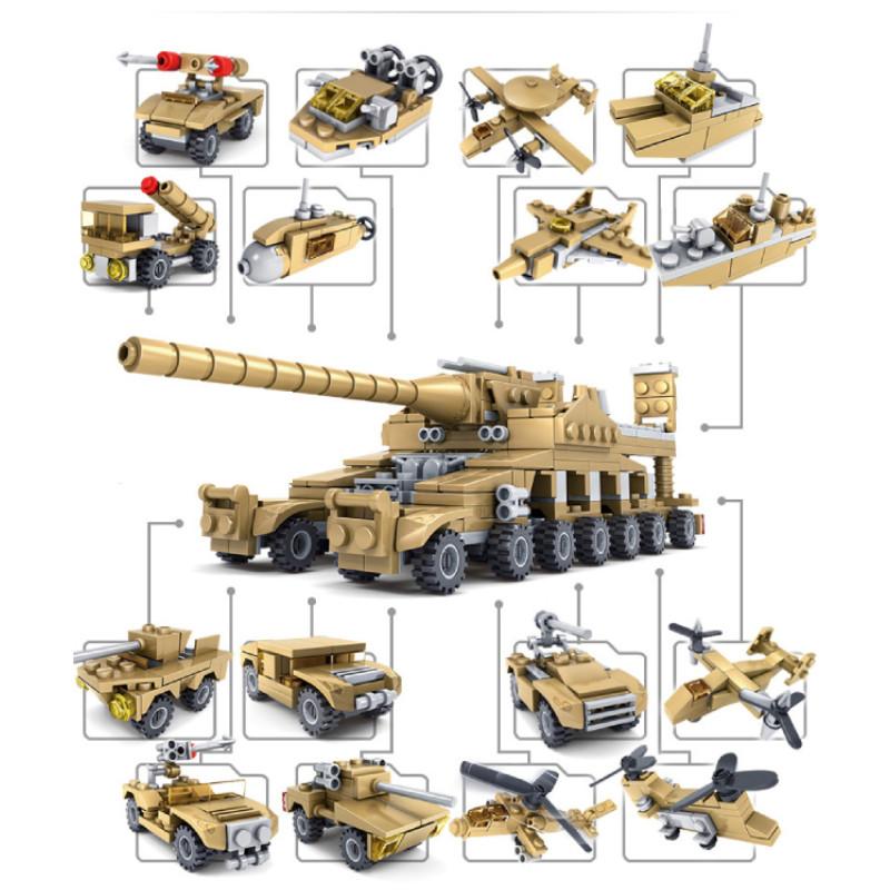 Car Combinable Cannon Urban Fire Command Center Building Blocks Model Set Toy