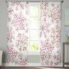 Christmas Watercolor Snowflake Retro Sheer Curtains Modern Gauze Curtain for Living Room Bedroom Voile Yarn Curtains
