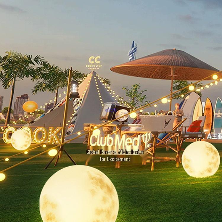 

Waterproof Solar Moon Lamp: Outdoor Floor and Landscape Lighting for Camping and Lawn 140cm Moon - Electric