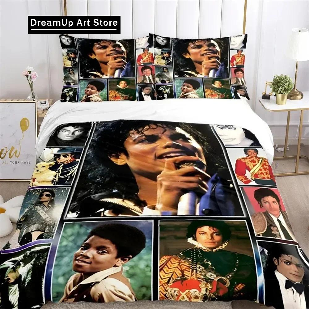 Michael J-Jackson Dekbedovertrek Dekbed Fear Beddengoedset Zachte Dekbedhoes en Kussenslopen voor Tieners Kinderen Enkel/Dubbel/Queen/King