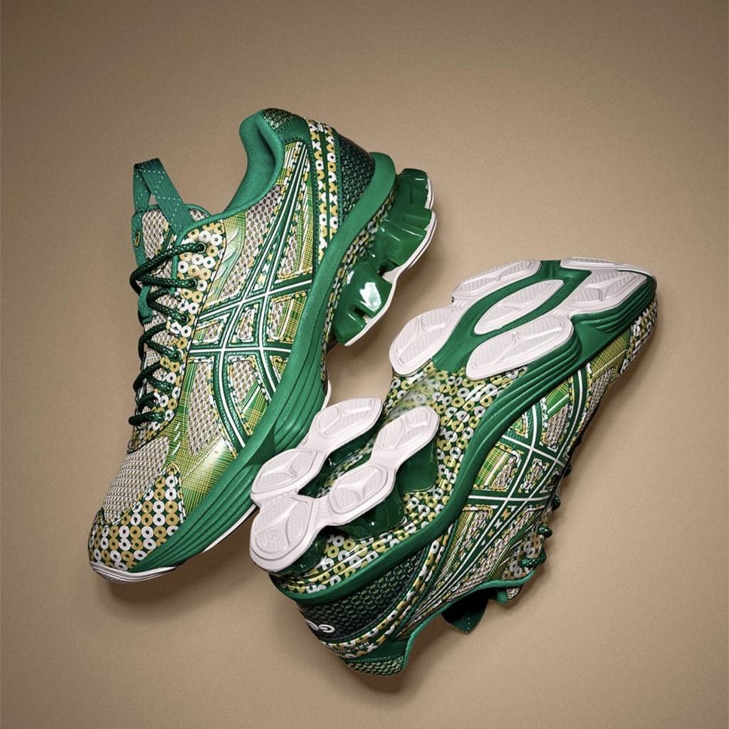 Kiko Kostadinov X ASICS US7-S Gel-Kinetic Fluent Green Men Sneakers Tan 1203A973-700