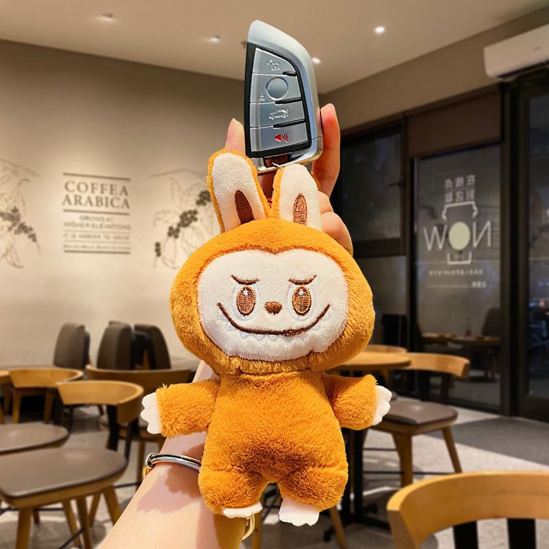 Adorable Plush Bubble Rabbit Keychain Cute Cartoon Key Ring For Students And Car Lovers