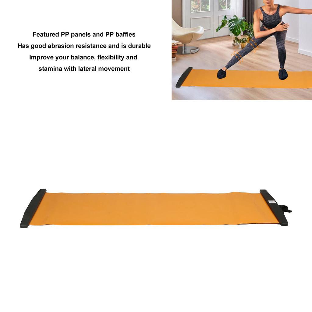 Slide Board Non Slip Sliding Mat and Shoe Covers Balance Exercise  ing Fitness Equipment for Ski Skating