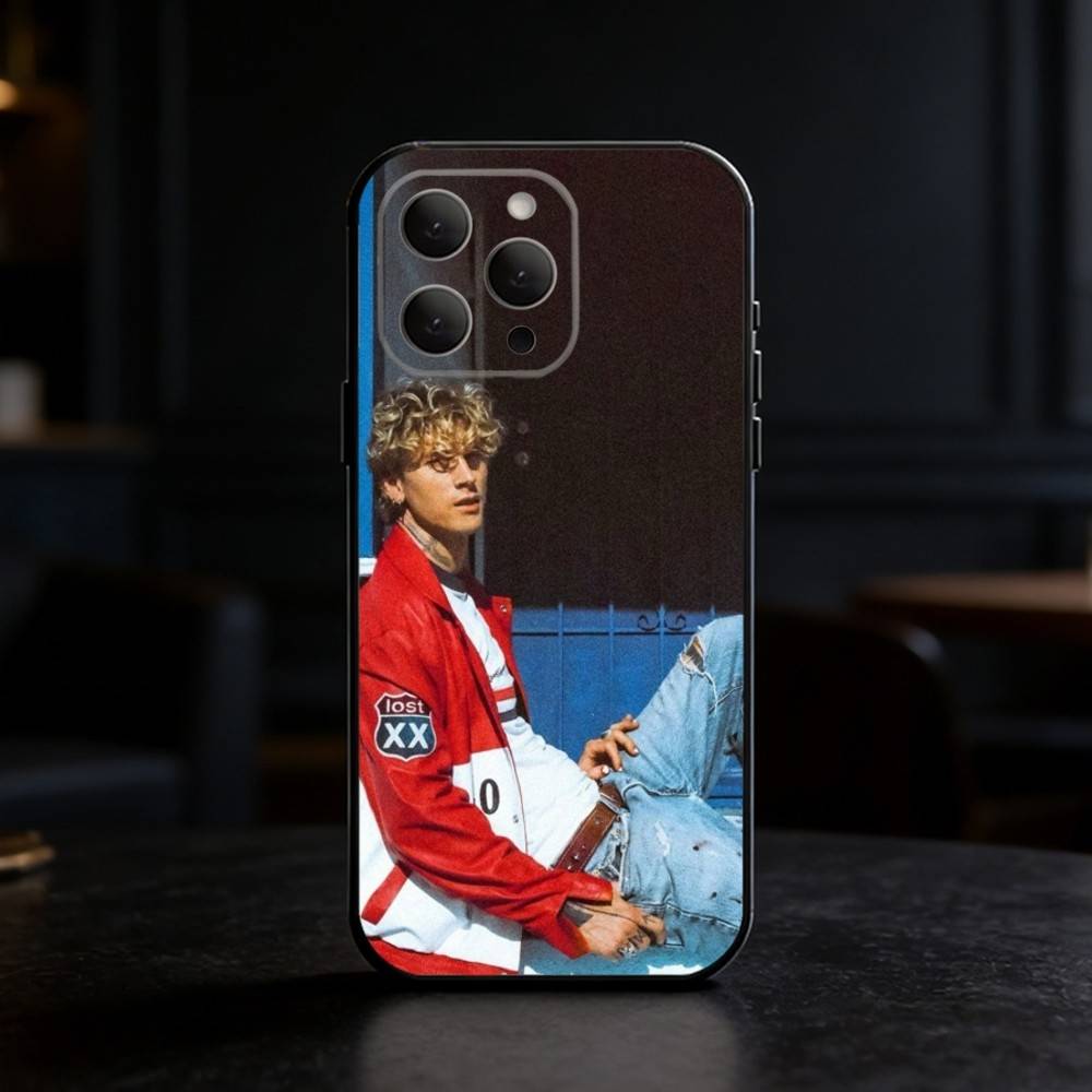 MGK LOST A-AMERICANA Phone Case For iPhone 17,16,15,14,13,12,11 Plus,Pro Max,SE4Soft Silicone Black Cover
