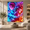 Decorative Tapestry,Demon Slayer Printed Wall Art, Lightweight Wall Hanging For Bedroom Background