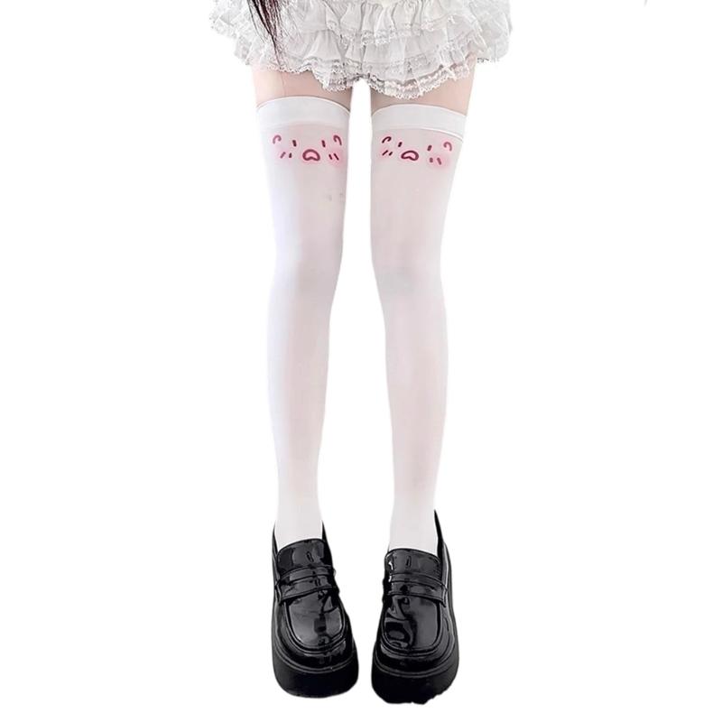 Youthful Style Elastic Over Knee Socks Breathable Design Costume LegwearFor Daily Wear And Campus Activity