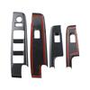 4Pcs Carbon Fiber Car Door Armrest Window Lift Panel Cover Sticker Trim for Isuzu D-Max Dmax 2021 2022 2023 LHD Accessories