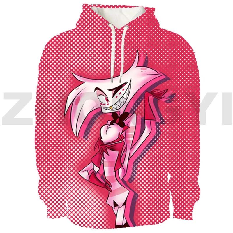 Harajuku Hazbin Streetwear 3D Print Hotel Men Clothing Hip-Hop High Street Sweatshirts Female Anime Hoodie Cosplay Costume Hoody