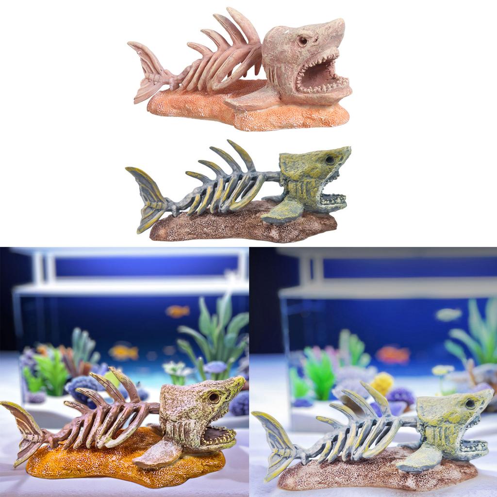 Fishbone Art Crafts Simulation Hideouts Funny Cave FishTank Landscaping Easter Shrimp Breeding Hiding Ornament