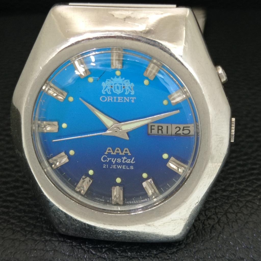 VINTAGE ORIENT AAA CRYSTAL AUTOMATIC JAPAN MENS ORIGINAL DIAL WATCH A706948-1