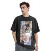 HyunJin Korean Kpop Singer Washed T Shirts Vintage Short Sleeve Hip Hop T-Shirt Streetwear Tops Tees for Men Women
