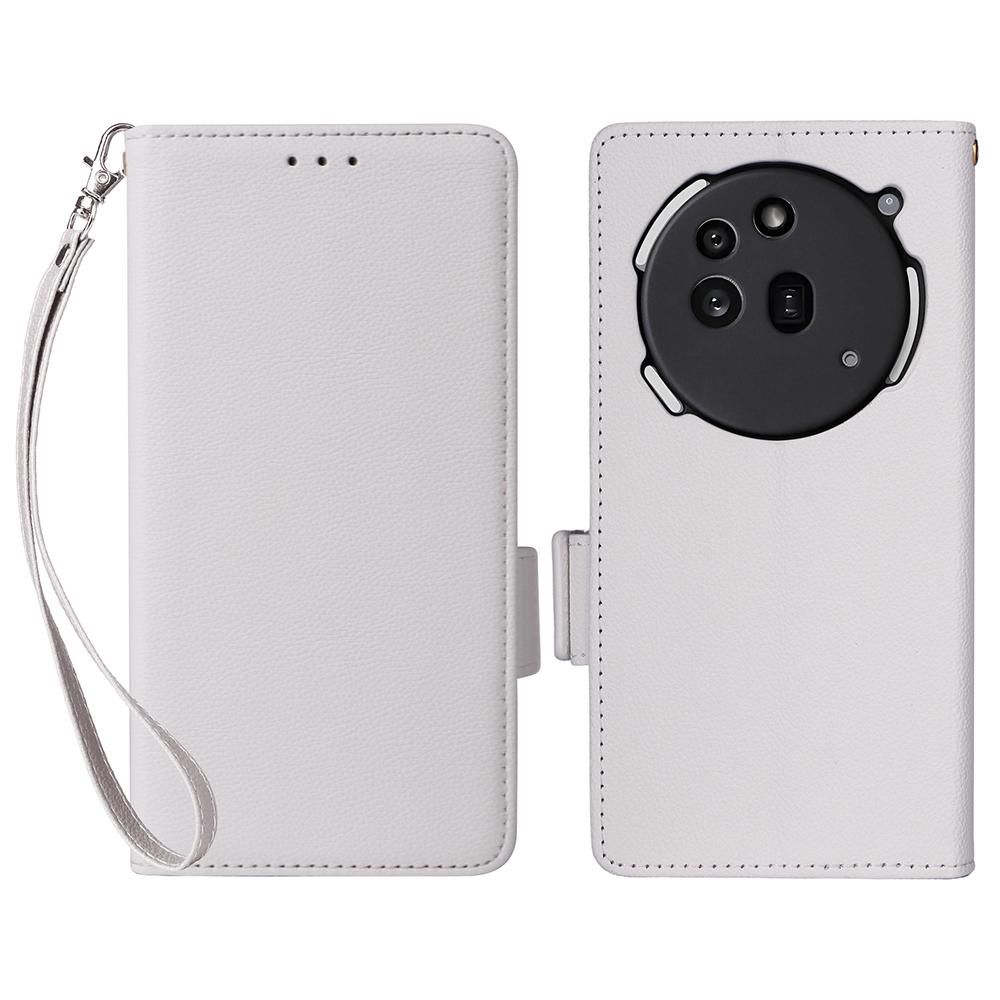 For Nothing Phone (3a) Pro Case with Wrist Strap Litchi Texture PU Leather Wallet Phone Cover