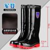Kitchen High Tube Thickened Chef Rubber Shoes Non-slip Rain Boots Waterproof and Oil-proof Kitchen Shoes Beef Tendon Sole Men's Long Tube Water Shoes