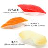 Nakira Food Sample Sushi Nigiri Set of 12 Sushi Including and Egg Life-Sized Pieces, Tuna, Squid, Octopus, (NKR968)
