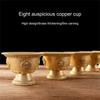 Posvátný mosazný rituální pohár pro uctívání Buddhy Hladké povrchy Poháry na pití Snadno se čistí Vhodné na čaj a vodu