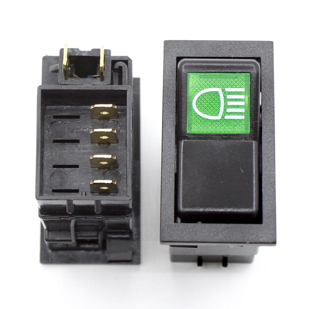 1PC High Low Turn Off Three Gear Switch Car Truck Motorcycle Headlight Switch Button On Off Control