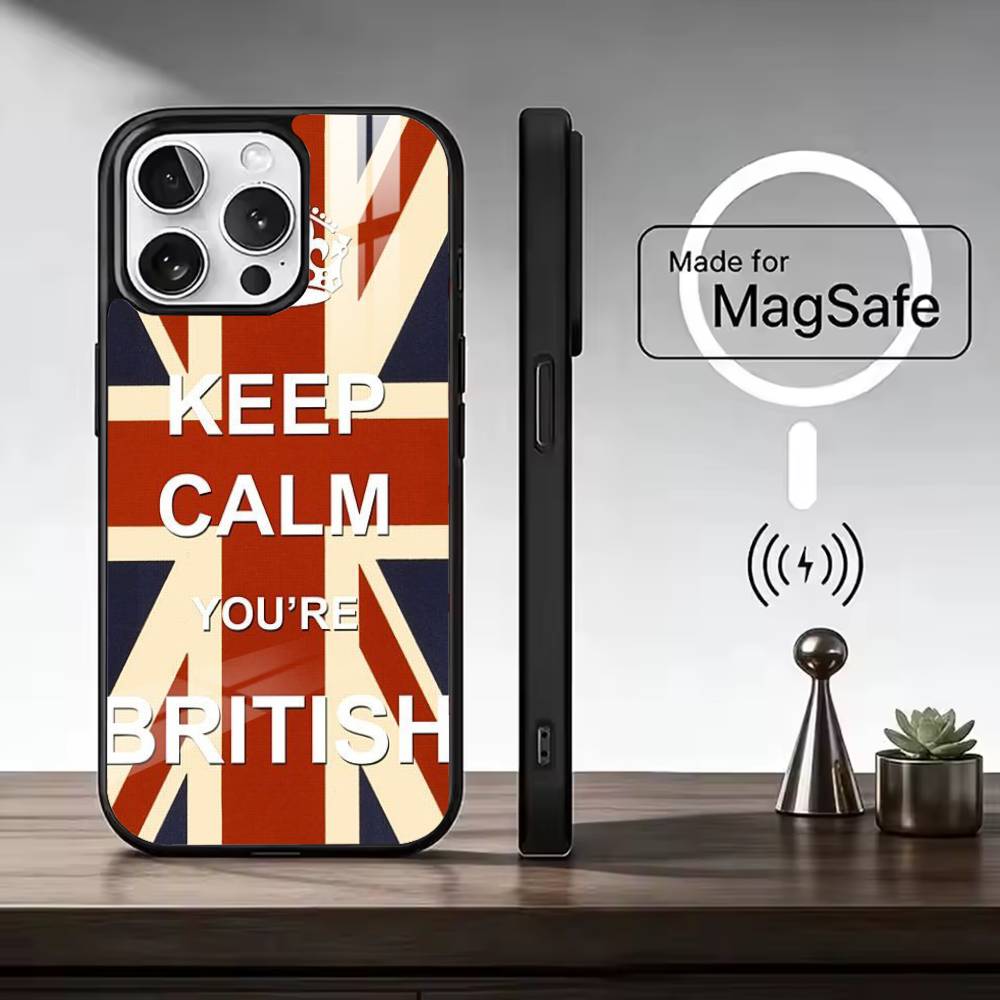 England F-Flag Fan Support For Football Phone Case For iPhone17,16,15,14,13,12,11 Plus,Pro Max, New Magnetic Wireless Charging
