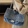 Denim Bag Women's 2025 New Fashionable Large-capacity Chain Shoulder Bag High-value Class Commuter Tote Bag