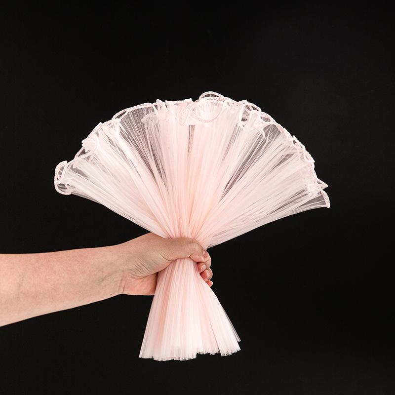 Färska Blommor Pärl Våg Garn Nät - Bukettinslagning & Blomsterbutiks Material