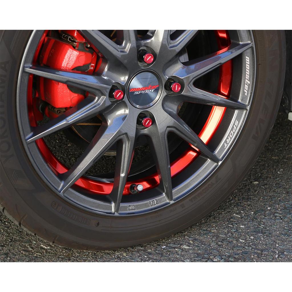 MONSTER SPORT Luftventilkapsler Sett med Universalt for Biler og Maskinert Aluminium med Anodisert Tønneform og Rillet [Lys Gunmetal] 4, Motorsykler,