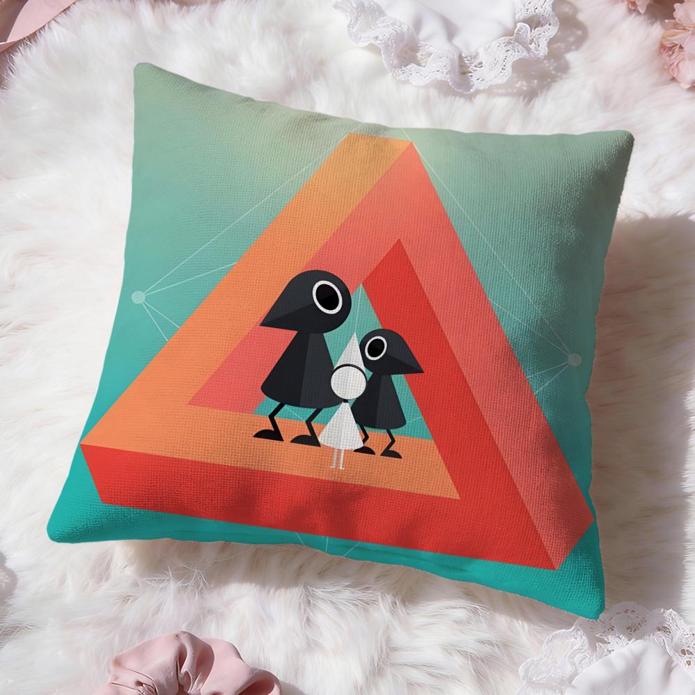 Monument Valley Game Cushion Cover Premium Comfort Reversible Pillow Cove -Two In One Design for Any Room & Car Interior