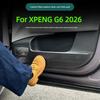 For XPENG G6 2026 Car Door Anti Kick Panel ABS Carbon Fiber Pattern Anti Kick Panel for Armrest Box Modify Car Accessories