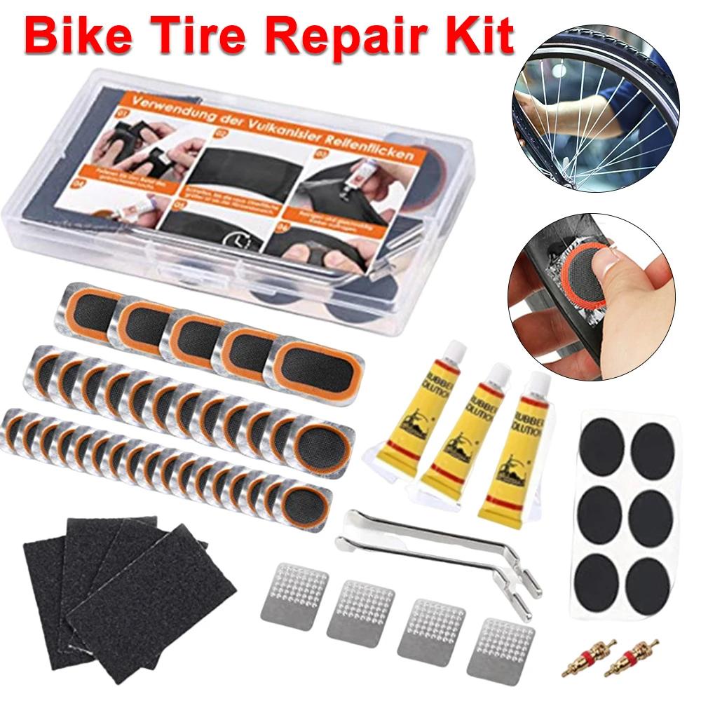 Fahrrad Reifenreparaturset Fahrrad Schlauch Flicken Rad Reifenheber Kostenlose Kaltflicken Dichtmittel Tragbare Gummi Reifen Reparaturpads
