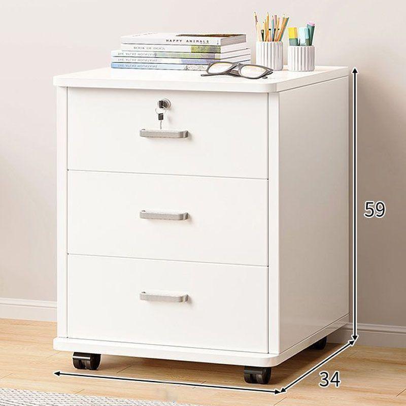 Office Desk with Movable Under-Storage and File Cabinets