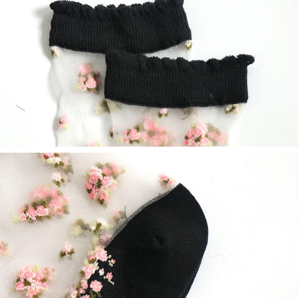 Summer Transparent Glass Silk Bow Boat Socks Thin Ankle Socks Socks Short Sock Crystal Sock