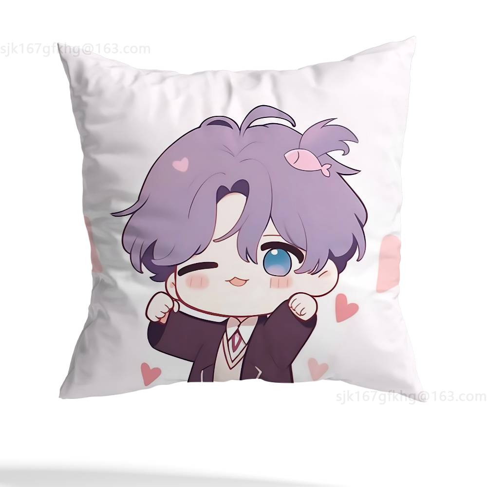 Love And Deepspace Pillow Case Square Double-Sided Printing Short Plush Sofa Cushion Cover Bedroom Bedside Pillow