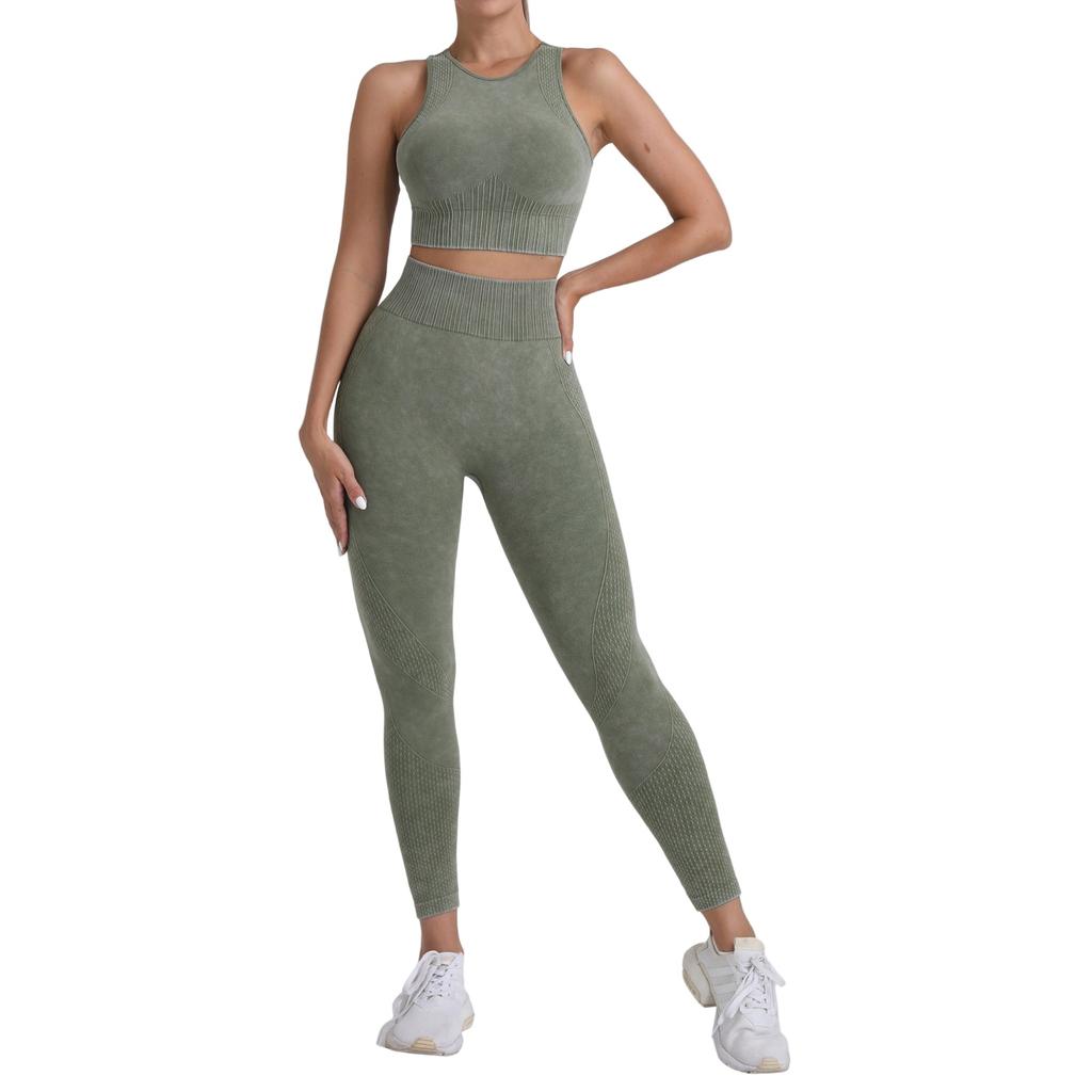 Women's Sports Bra Vest, High Waist And Hip Lifting Fitness Pants, Yoga Suit Set