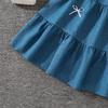 2-12Y Girls' Set Spring New Arrival Sweet Spaghetti Strap Dress + Long Sleeve Jacket Set