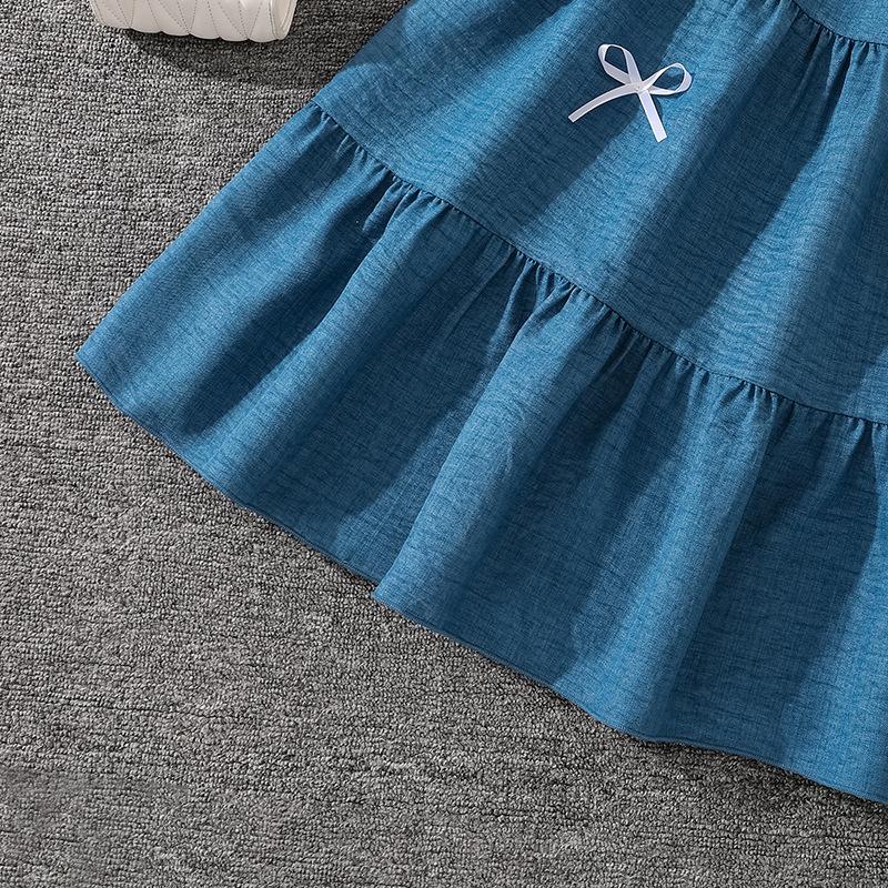 2-12Y Girls' Set Spring New Arrival Sweet Spaghetti Strap Dress + Long Sleeve Jacket Set