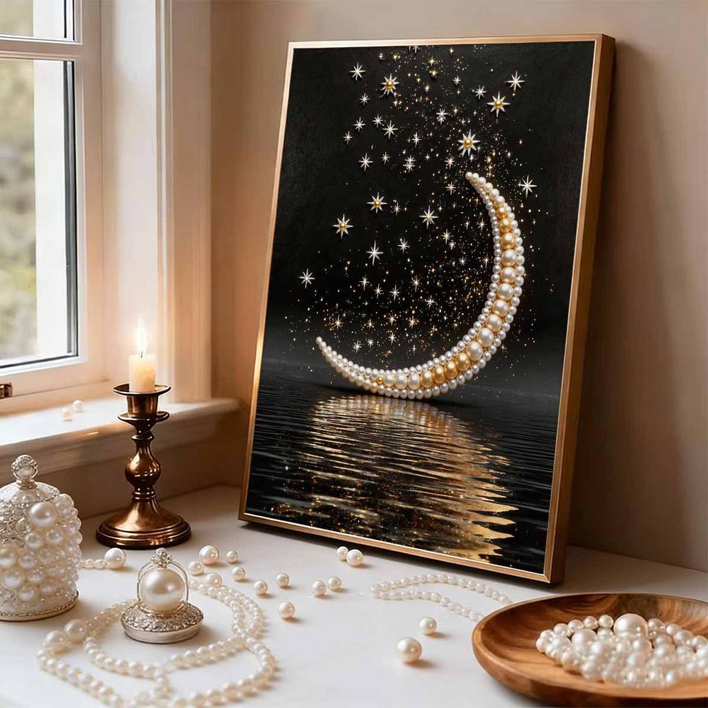 Pearl DIY The Calm Sea Surface Art Kits 15.7x19.6inch Gem Art Pearl Painting Kits Without Frame for Adults Gift Idea Home Wall Decor