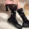 Ballet Style Bow Calf Socks Women'S Thin Mesh Breathable Spring And Summer Stacking Socks Cold Hemming Jk Cotton Socks